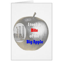 I Took a Bite out of the Big Apple; by Rossouw Greeting Card