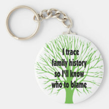 I Trace Family History Key Chains