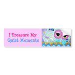 I Treasure My Quiet Moments Owl Bumper Sticker bumper stickers