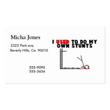I Used To Do My Own Stunts Business Card Templates