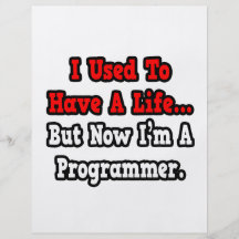 I Used to Have a Life...Programmer Personalised Flyer