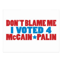 I Voted for McCain Palin Postcards