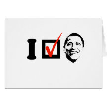 I Voted Obama T-shirt Card
