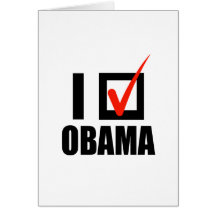 I Voted Obama T-shirt Greeting Cards
