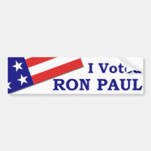 I Voted Ron Paul Bumper Sticker