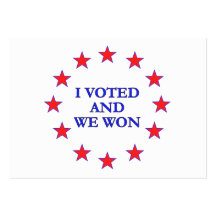 I Voted We Won Business Card Template
