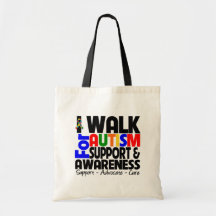 I Walk For Autism Awareness Bags