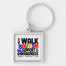 I Walk For Autism Awareness Key Chain