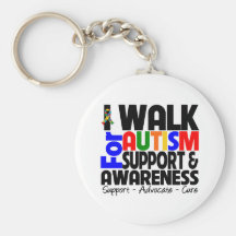 I Walk For Autism Awareness Key Chain