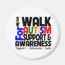 I Walk For Autism Awareness Magnets