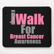 I Walk For Breast Cancer Awareness Mouse Mat