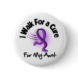 I Walk For My Aunt - Purple Ribbon buttons