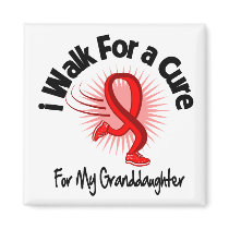 I Walk For My Granddaughter - Heart Disease Magnets