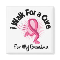 I Walk For My Grandma - Breast Cancer Magnet