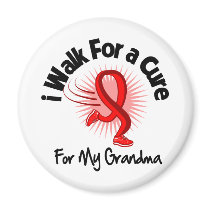 I Walk For My Grandma - Heart Disease Fridge Magnet