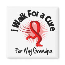 I Walk For My Grandpa - Heart Disease Magnet
