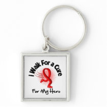I Walk For My Hero - Heart Disease Key Chain
