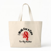 I Walk For My Mother - Heart Disease Canvas Bags