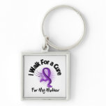 I Walk For My Mother - Purple Ribbon keychains
