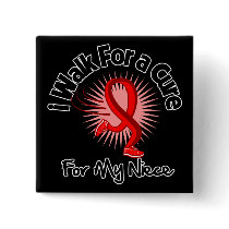 I Walk For My Niece - Heart Disease Pins