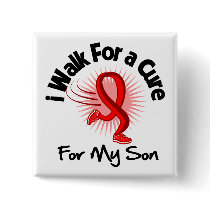 I Walk For My Son - Heart Disease Button