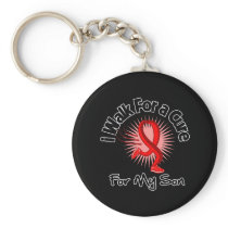 I Walk For My Son - Heart Disease Key Chain