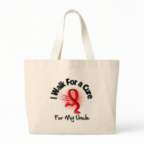 I Walk For My Uncle - Heart Disease Canvas Bags