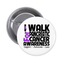 I Walk For Pancreatic Cancer Awareness Pins