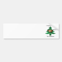 I want a bear for christmas bumper sticker