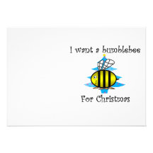 I want a bumblebee for Christmas Personalized Invites