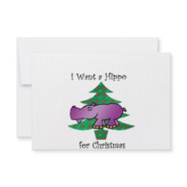 I want a hippo for christmas personalised announcement