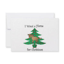 I want a horse for christmas invites
