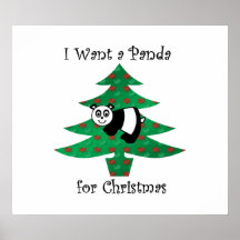 I want a panda for christmas posters
