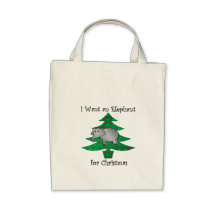 I want an elephant for christmas canvas bags