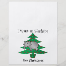 I want an elephant for christmas personalized flyer