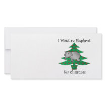 I want an elephant for christmas photo card template