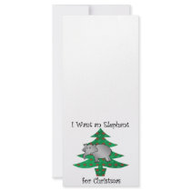 I want an elephant for christmas rack card design