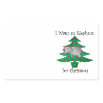 I want an elephant for christmas sticker