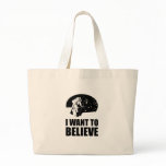 I want to believe - moon landing canvas bag