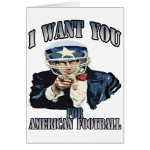 I WANT YOU FOR AMERICAN FOOTBALL CARD