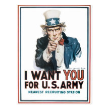 I want YOU for the US Army! Post Card