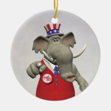 I Want You - Think Red Vote Right Ornaments