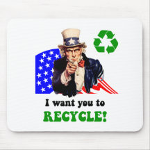 I want you to recycle! mousepad