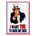 I Want YOU -- to suck my dick cards
