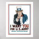 "I Want YOU" Uncle Sam (border) posters