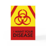 I Want Your Disease card (red)