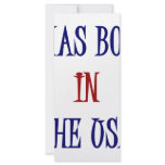 I Was Born In The USA Personalized Rack Card