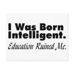 I Was Born Intelligent postcards