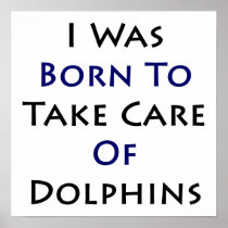 I Was Born To Take Care Of Dolphins Poster