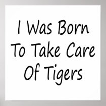 I Was Born To Take Care Of Tigers Posters